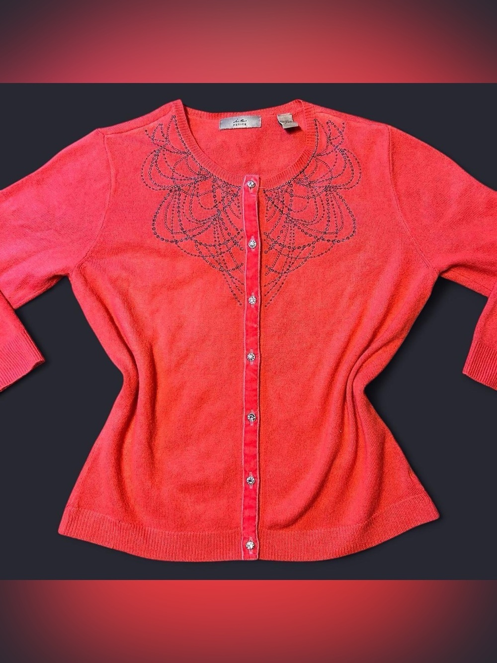 Y2K Coquette Red Knit Cardigan by i.e. Petite!
